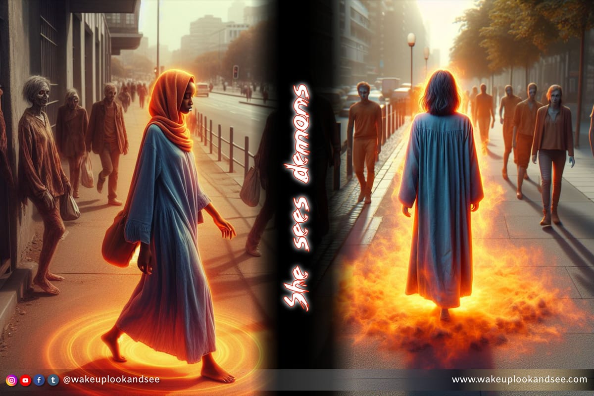 She sees demons all around