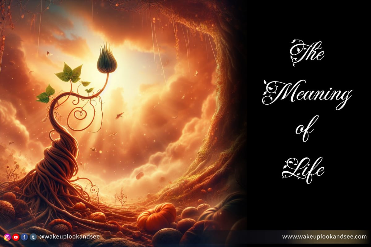 The meaning of LIFE: What and where is the source?